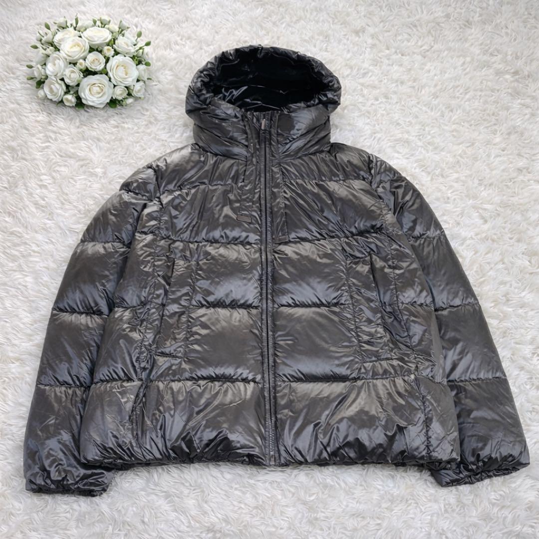 マックスマーラキューブ シベリアダウンジャケット 軽量 グレー L