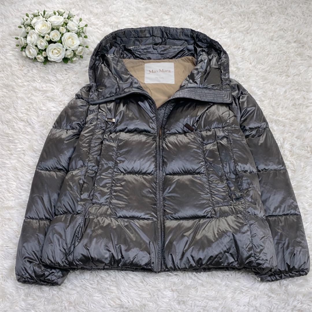 マックスマーラキューブ シベリアダウンジャケット 軽量 グレー L