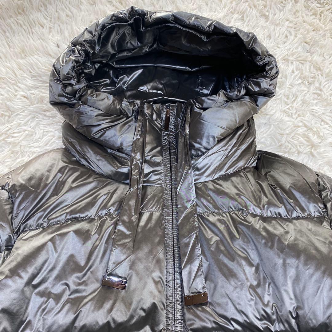 マックスマーラキューブ シベリアダウンジャケット 軽量 グレー L