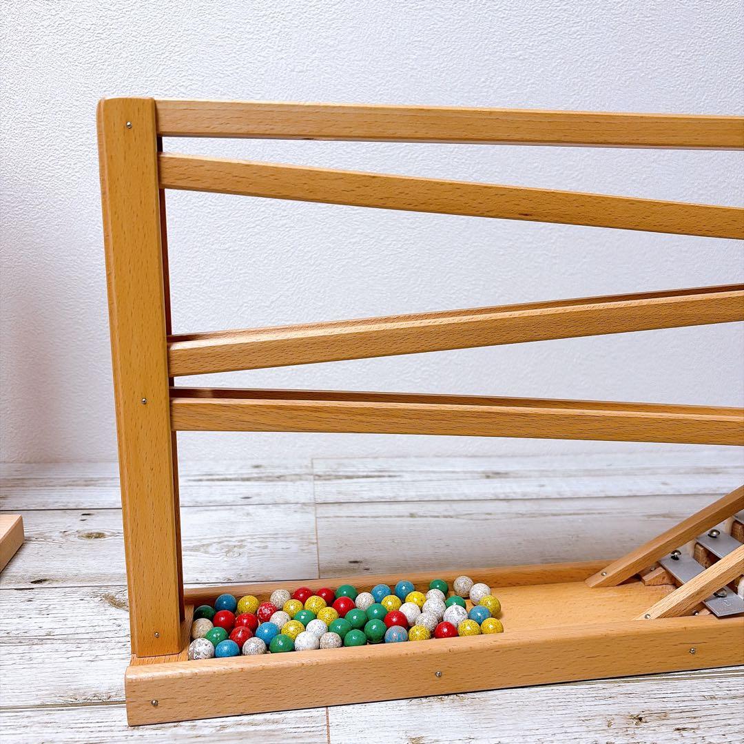 ベック社　木製スロープトイ　シロフォン付玉の塔　クーゲルバーン　ローラーカップ