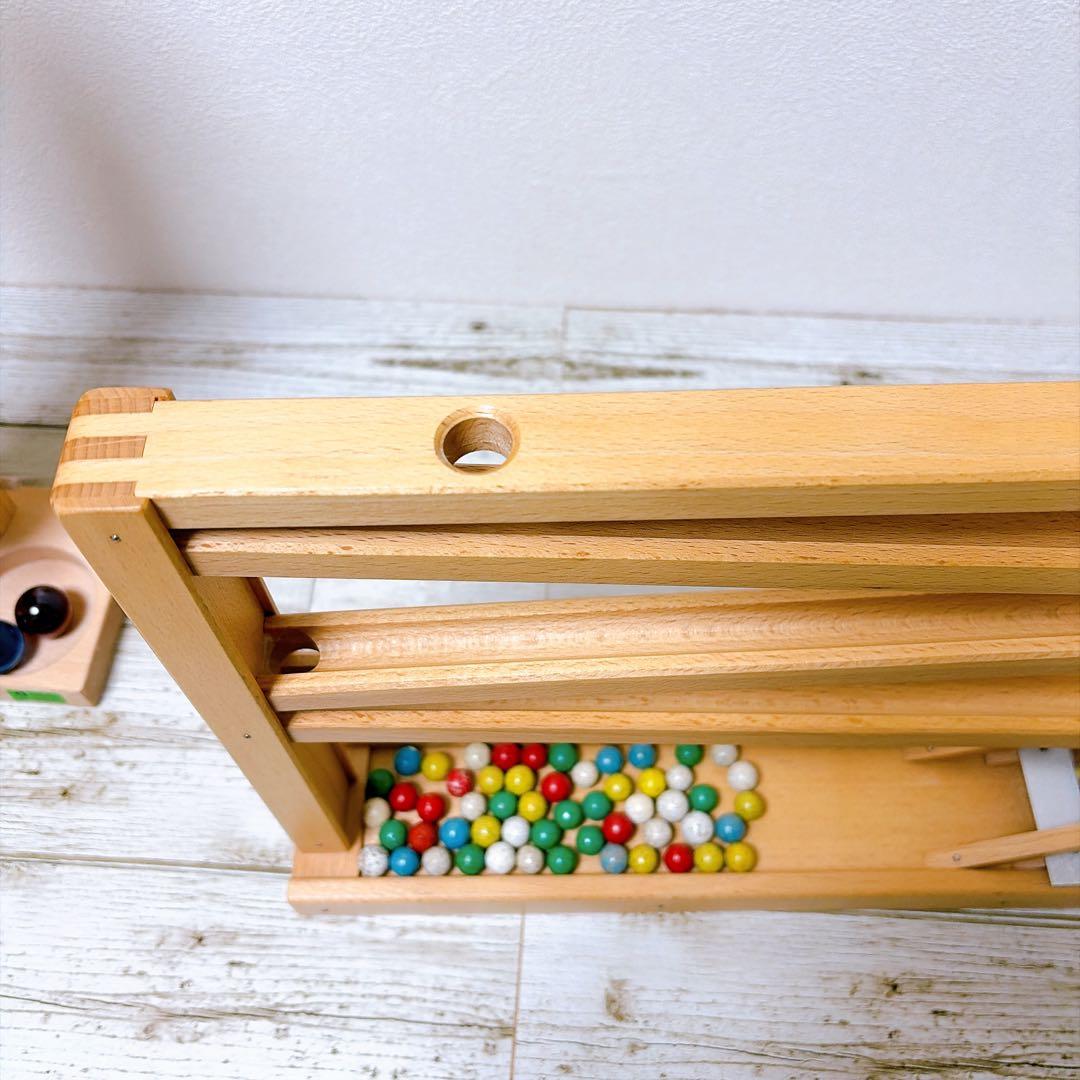 ベック社　木製スロープトイ　シロフォン付玉の塔　クーゲルバーン　ローラーカップ