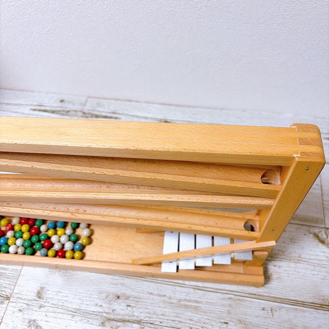 ベック社　木製スロープトイ　シロフォン付玉の塔　クーゲルバーン　ローラーカップ