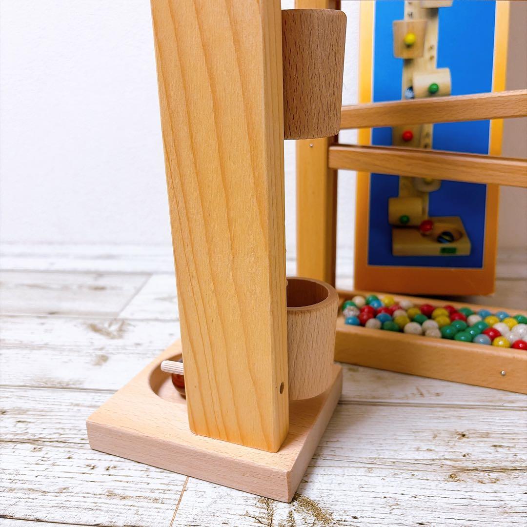 ベック社　木製スロープトイ　シロフォン付玉の塔　クーゲルバーン　ローラーカップ