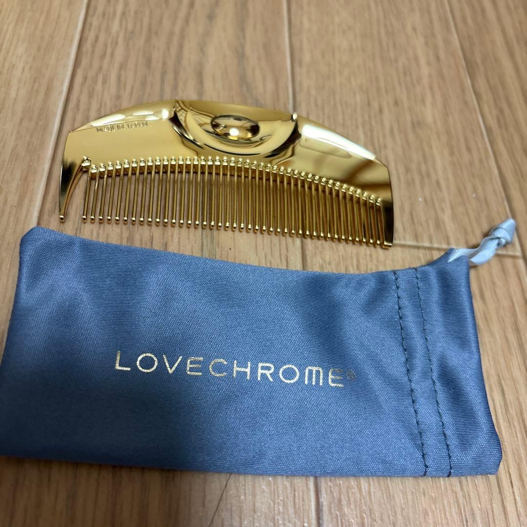 【麦ちゃん】LOVECHROME ゴールド コーム 収納袋付き
