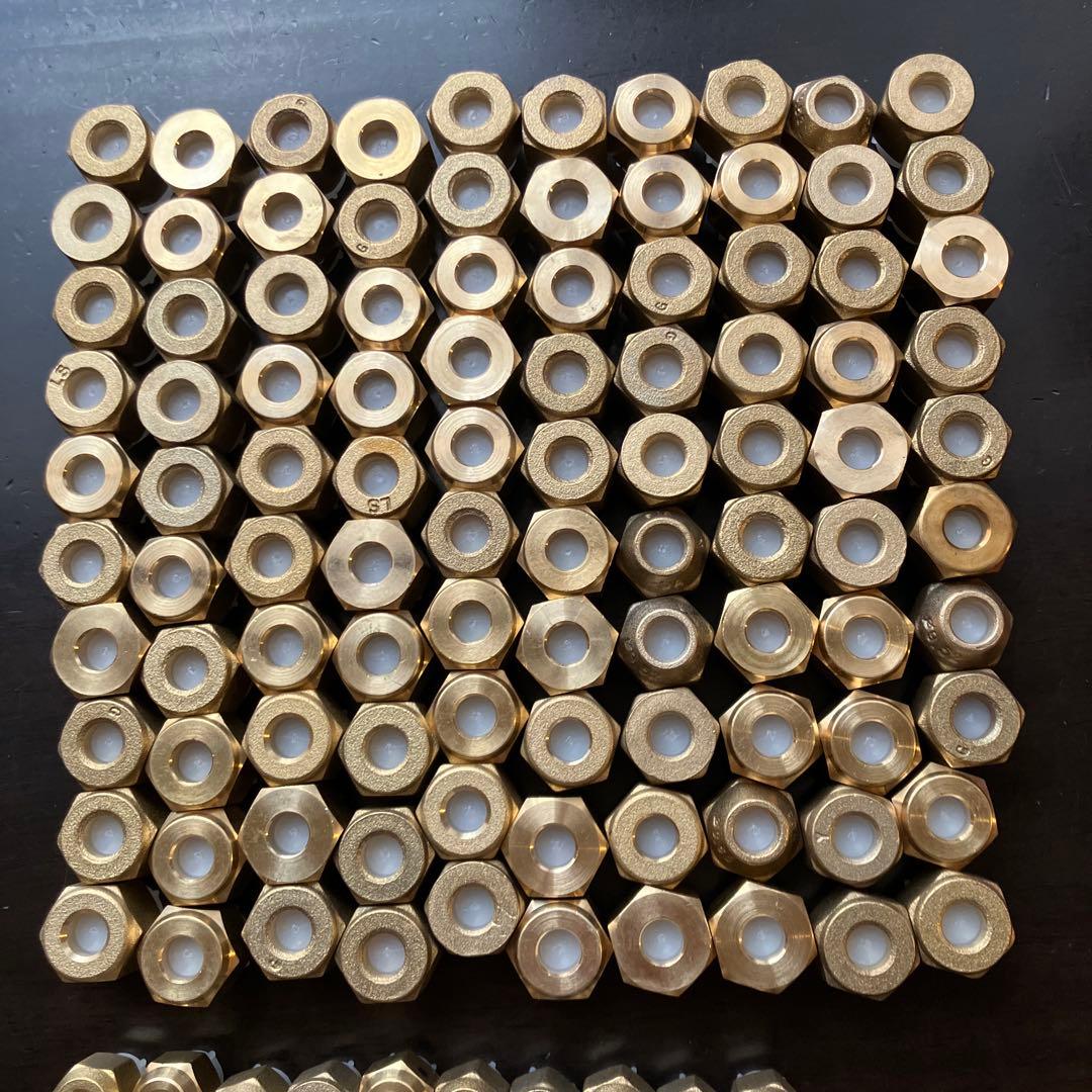 エアコン部材　フレアナット　2分3分　各100個セット合計200個