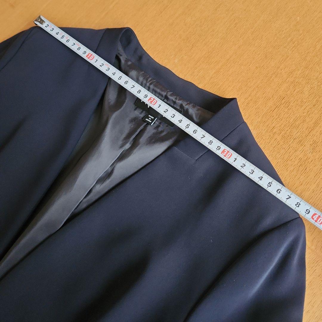 INDIVI インディヴィパンツスーツ ネイビー ノーカラー 38サイズ