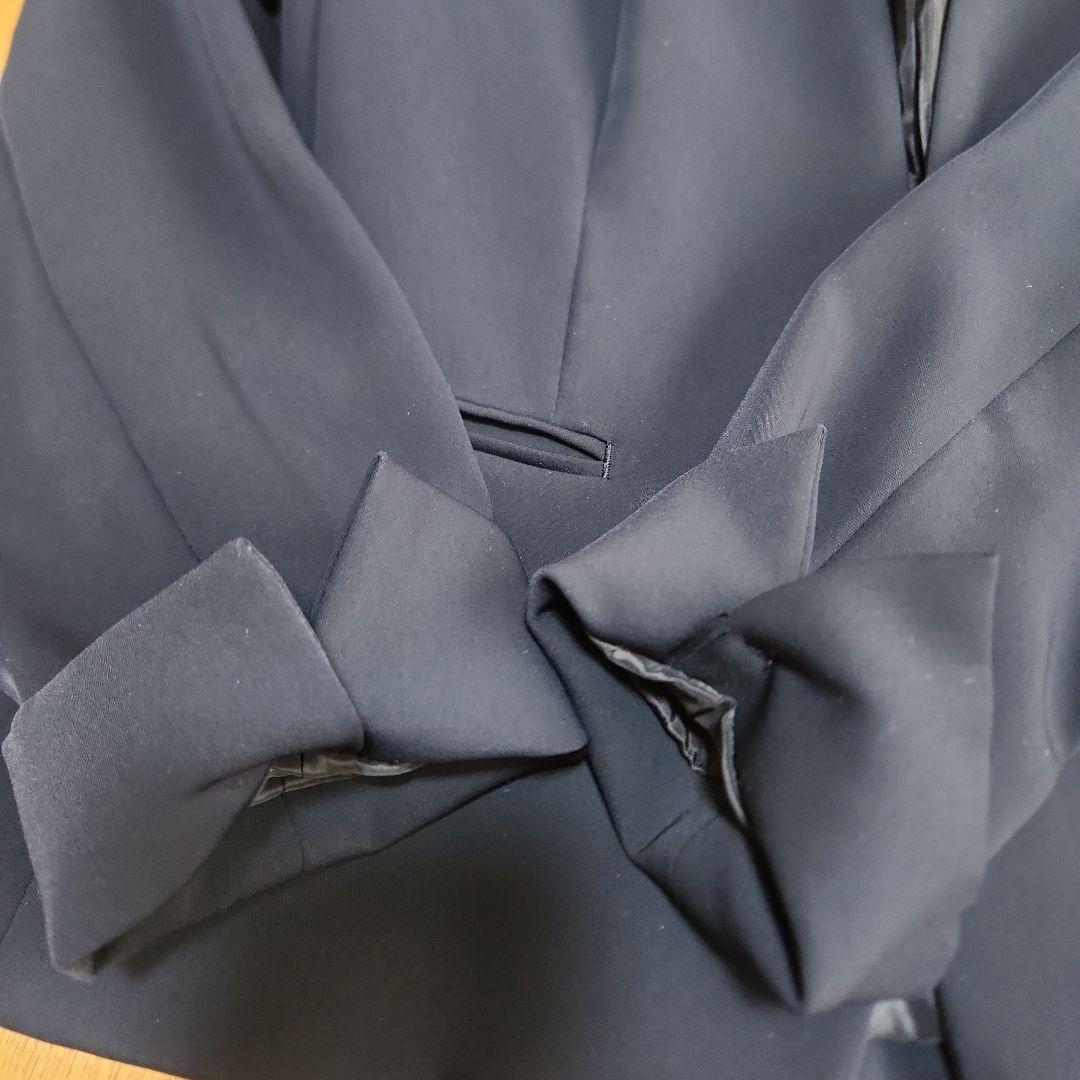 INDIVI インディヴィパンツスーツ ネイビー ノーカラー 38サイズ