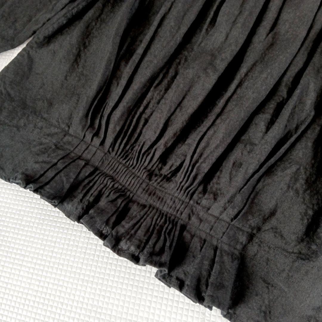 R&D.M.Co- オールドマンズテーラー リネン ブラウス タック ブラック