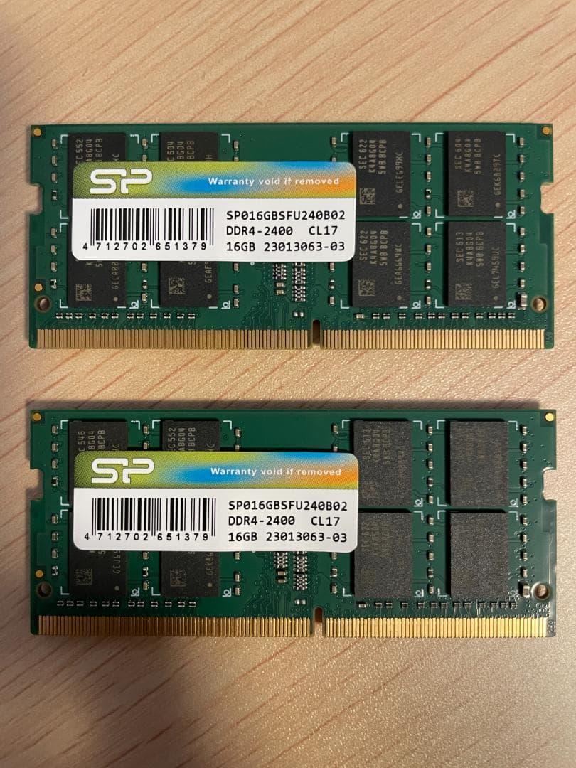 シリコンパワー製メモリ DDR4-2400 32GB (16GB x 2枚)