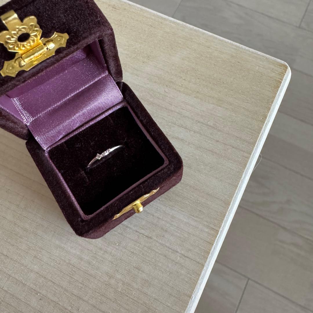 ete ♡ K10MPG レイヤード ブラウンダイヤモンド リング　7号