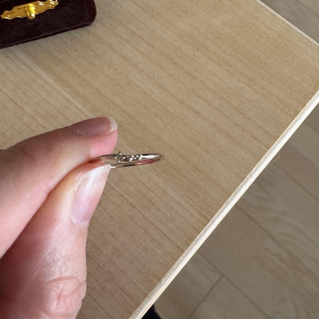 ete ♡ K10MPG レイヤード ブラウンダイヤモンド リング　7号