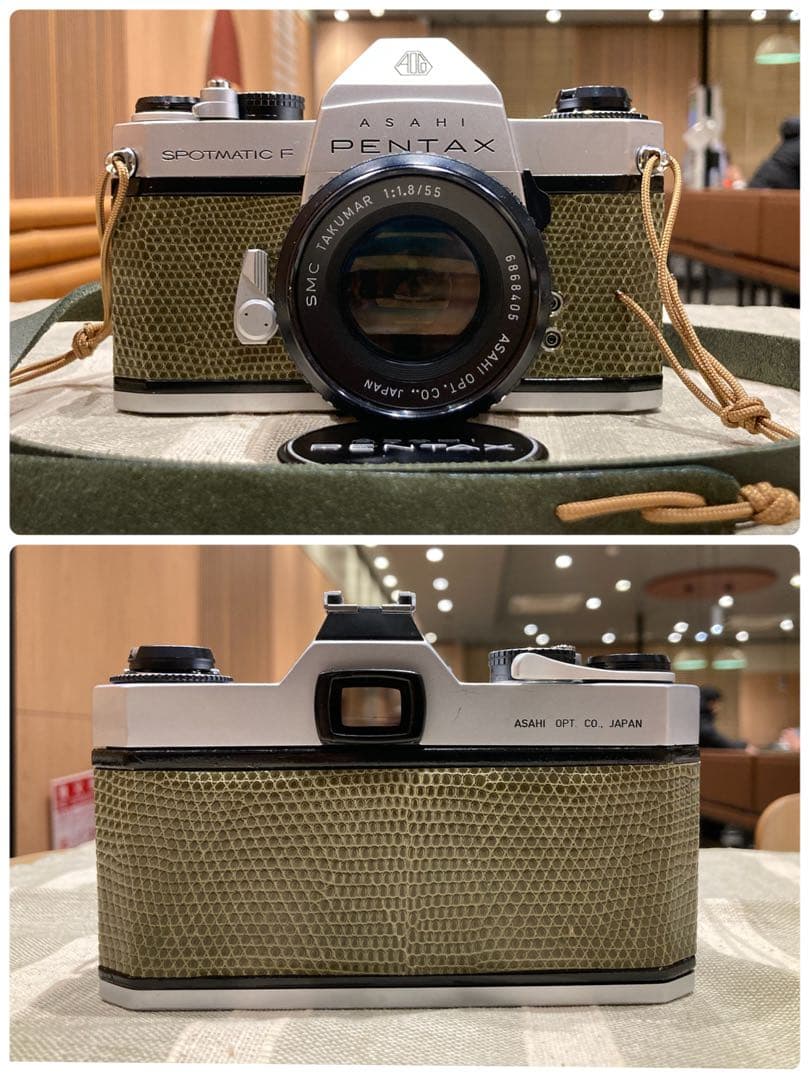 試写作例多数★pentax spf★リザード本革グリーン★美品＊完動品＊初期保証