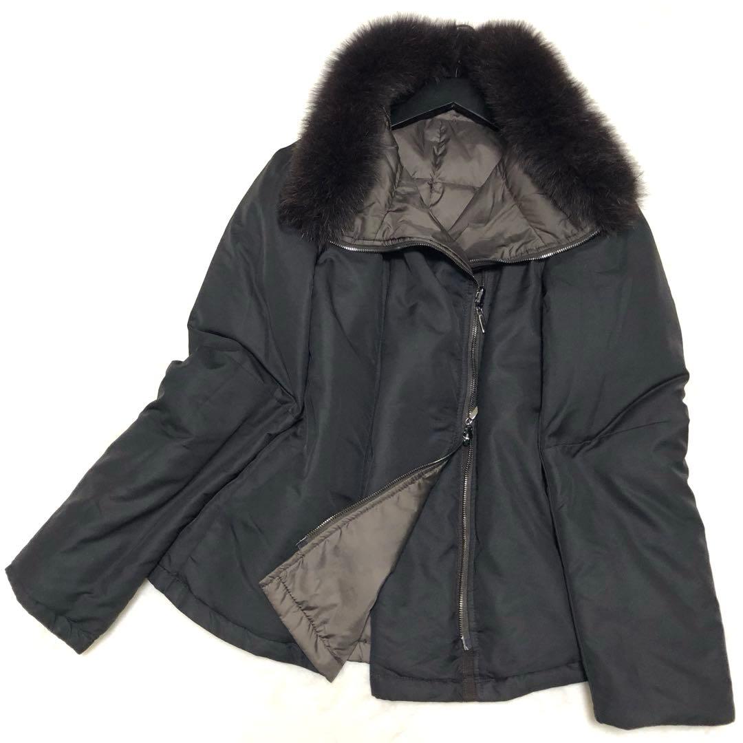 未使用級　エスマックスマーラ　ダウンジャケット　リバーシブル　ダークモカ✨