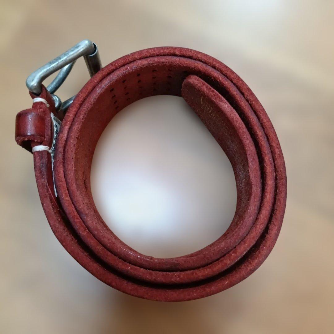 VINTAGE WORKS レザー ベルト レッド