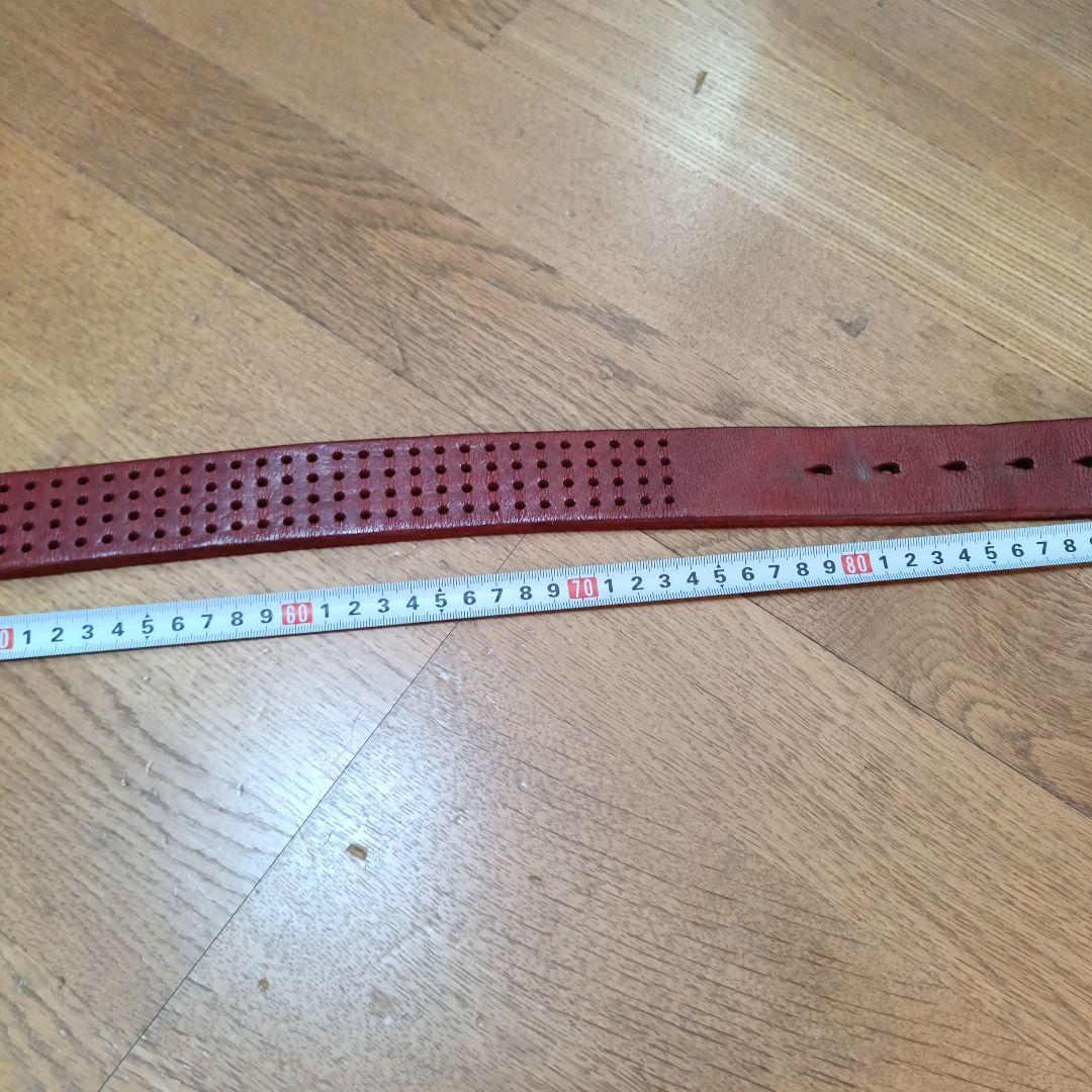 VINTAGE WORKS レザー ベルト レッド
