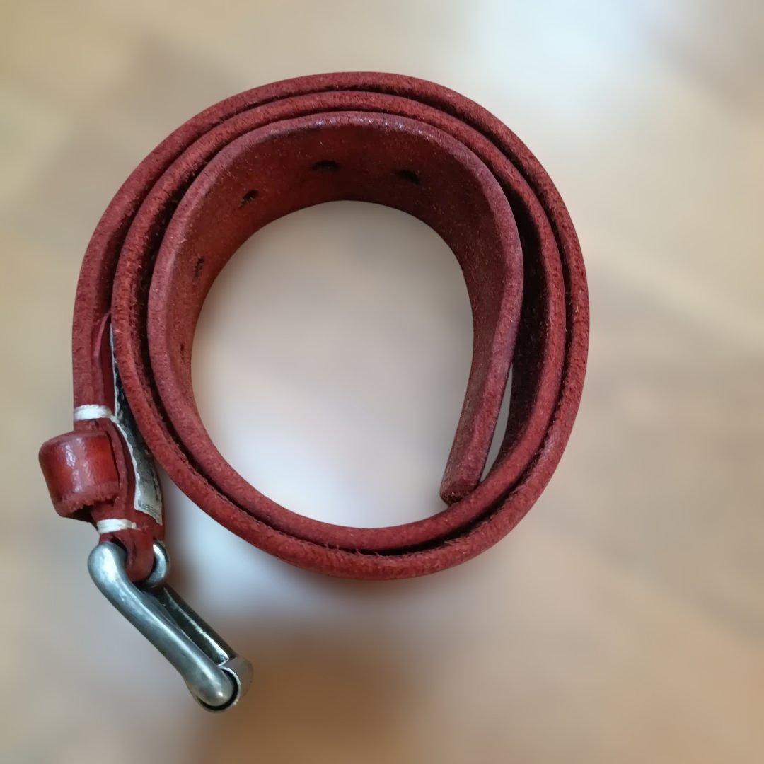 VINTAGE WORKS レザー ベルト レッド