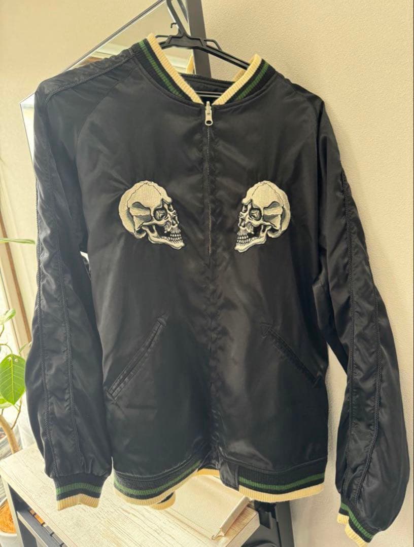 希少 stussy スカル&スネーク スカジャン スタジャン 00s L