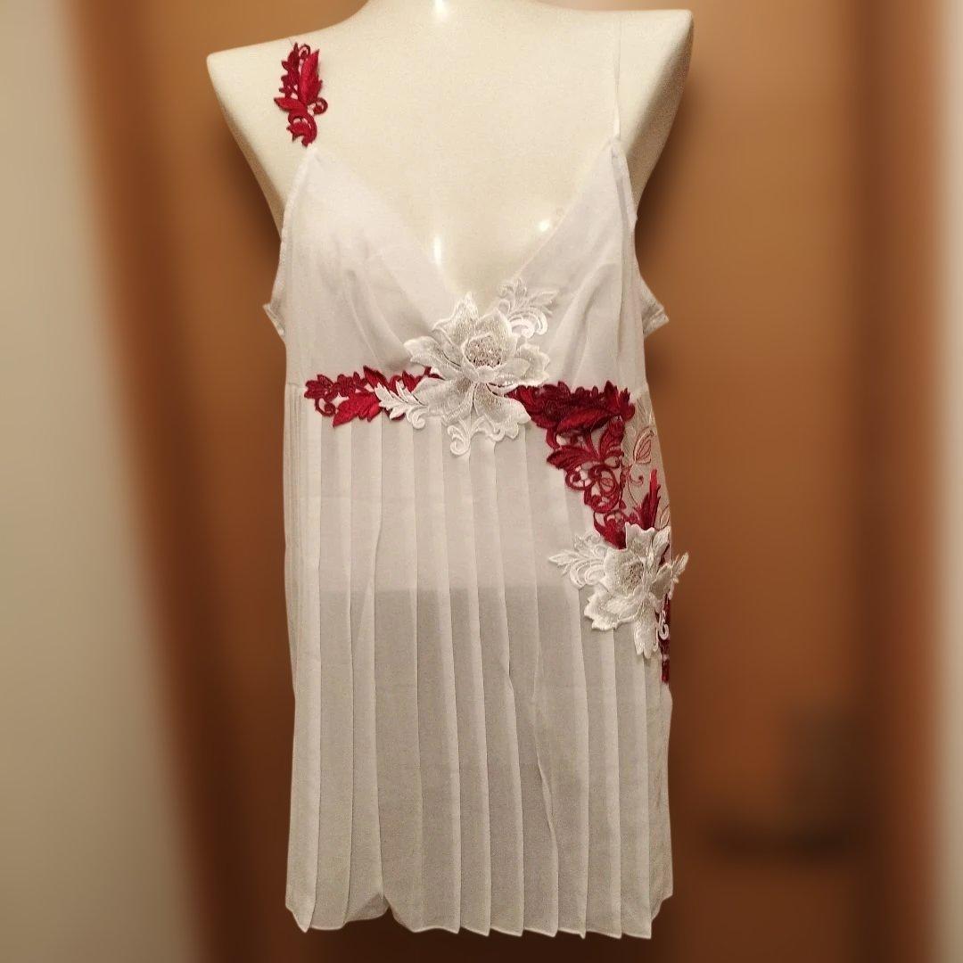 サルート歌舞伎刺繍デザイン ホワイトキャミソール Lサイズ即購入◎廃盤品です