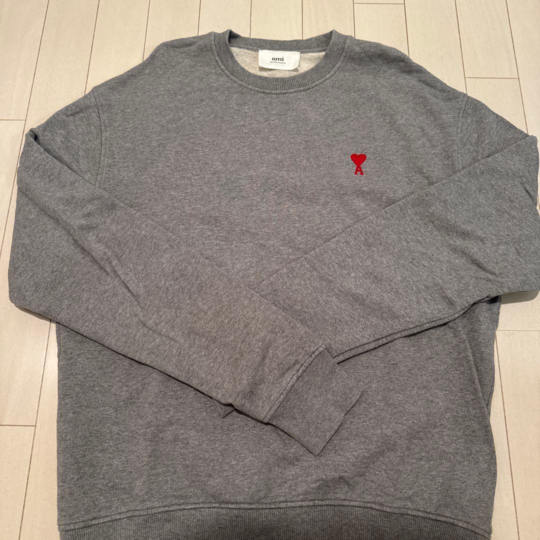 ami グレー トレーナー ハート刺繍　アミパリス　アミ