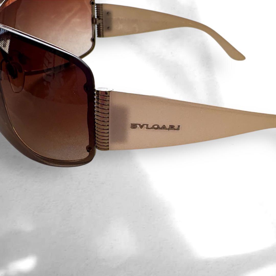 BVLGARI ブルガリ サングラス ブラウングラデーション ゴールド金属