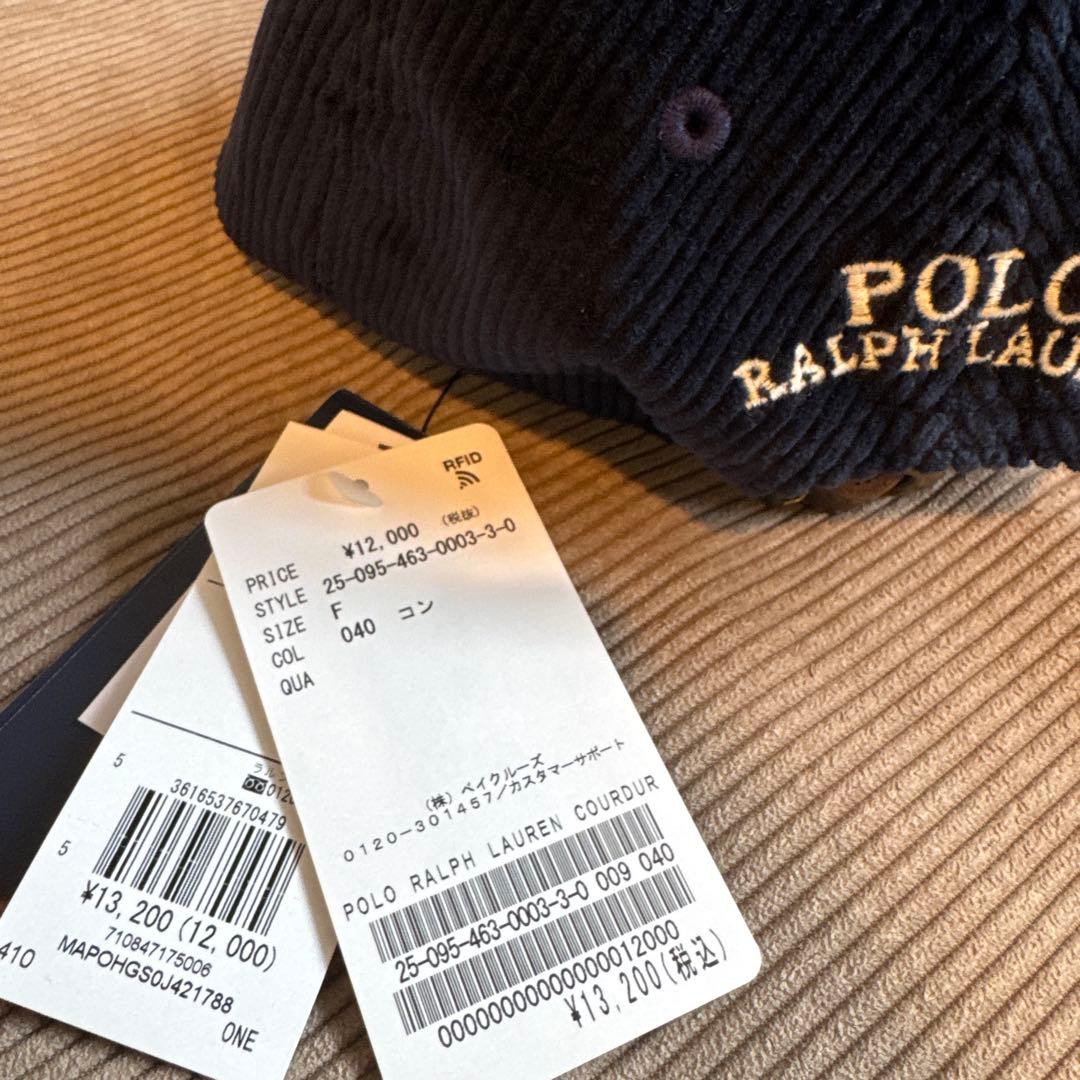 新品✴︎POLO RALPH LAUREN コーデュロイキャップ