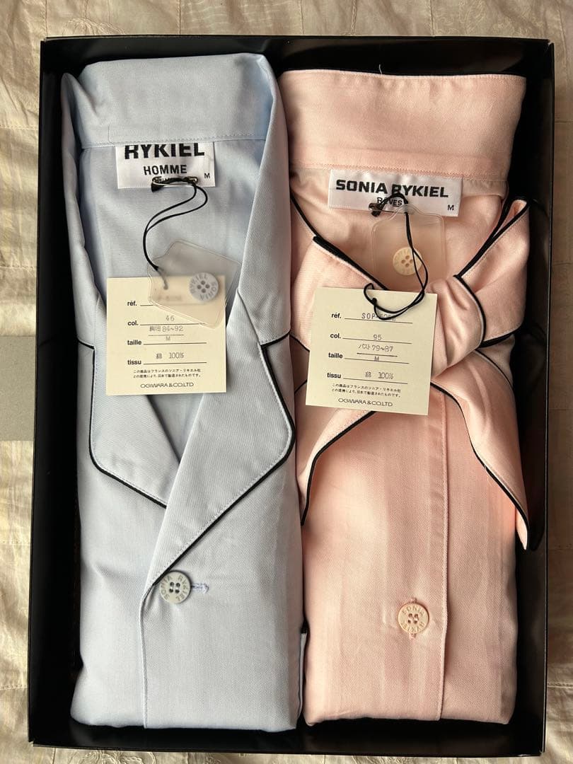 最終価格　新品SONIA RYKIEL ペア　パジャマセット M 水色 ピンク