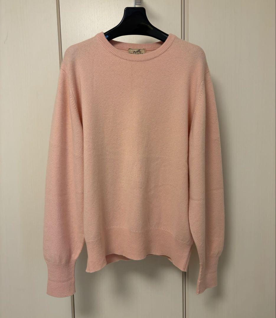 90s エルメス カシミヤ 2PLY ニット バランタイン製 スコットランド M