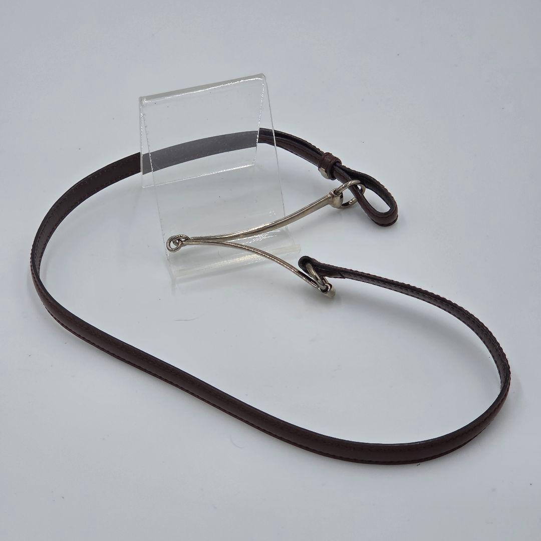 美品　激レア　GUCCI ホースビット　ナローベルト　レザー　エナメル　ブラック