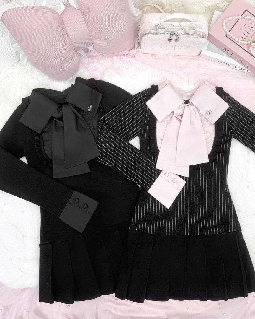 ハニーミュウ　リボンブラウスドッキングワンピース