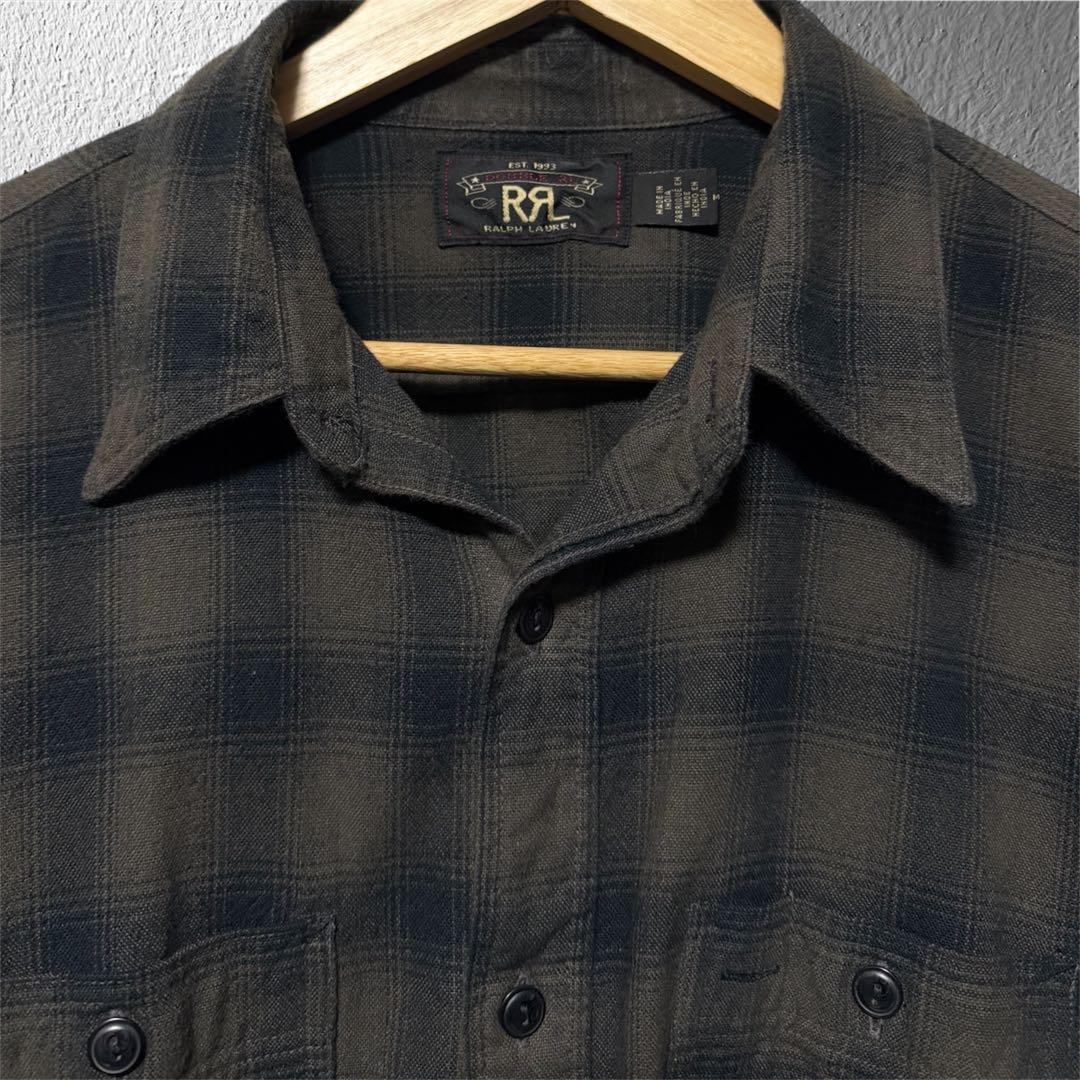 RRLダブルアールエル　オンブレチェックシャツ グランメゾンパリ　木村拓哉着用