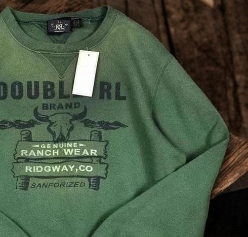 hirosu6966　DOUBLE RL オリーブグリーン スウェットXL