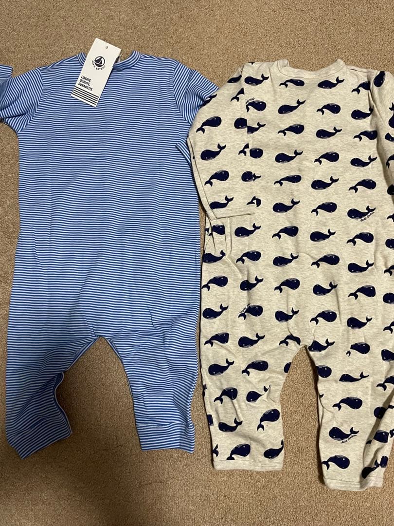 新品タグ付き！PETITBATEAU プチバトー　ロンパース 12m/74cm