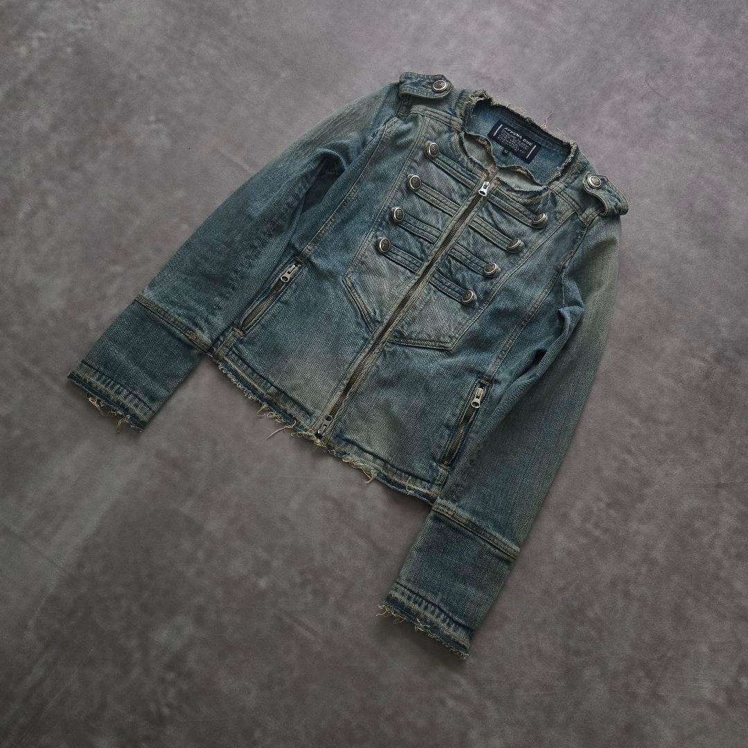 ナポレオンジャケット　デニム　y2k グランジ　ギャル　平成　ブルゾン　パンク