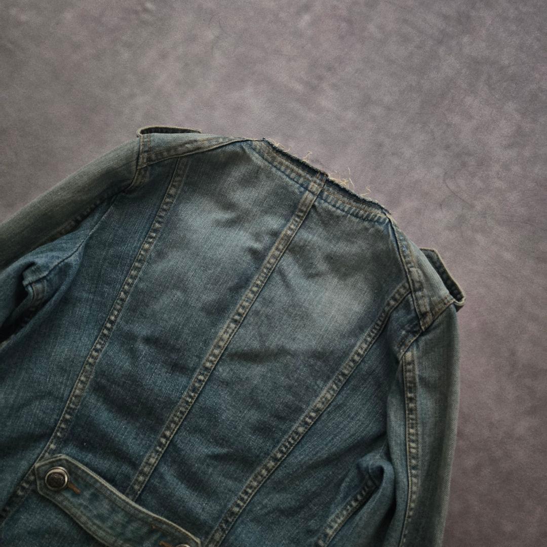 ナポレオンジャケット　デニム　y2k グランジ　ギャル　平成　ブルゾン　パンク