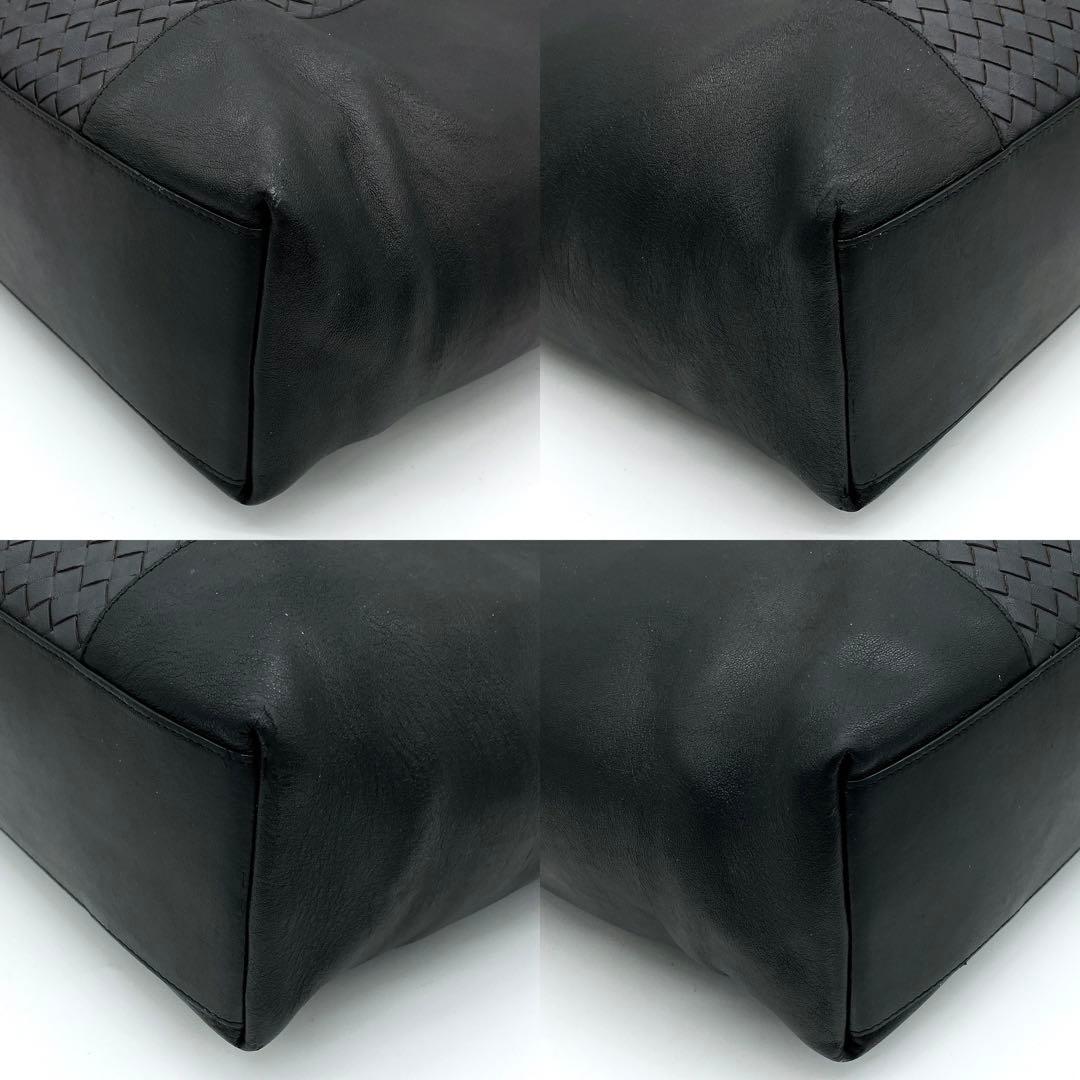 【BOTTEGA VENETA】2wayバッグ　イントレチャート　レザー　黒色