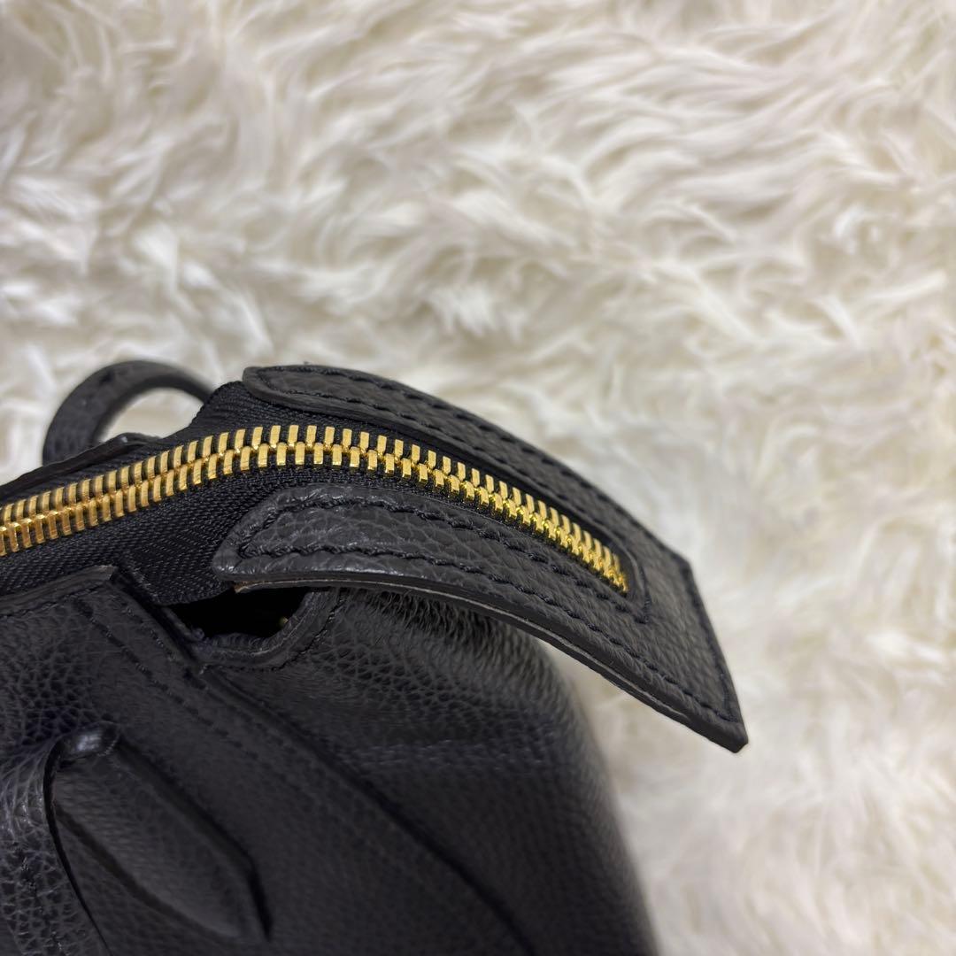 GIANNI CHIARINI レザートートバッグ 黒 2way 太ストラップ付