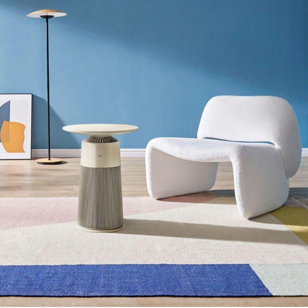 LG サイドテーブル型空気清浄機 AS207PBU0 12畳用 サンドベージュ