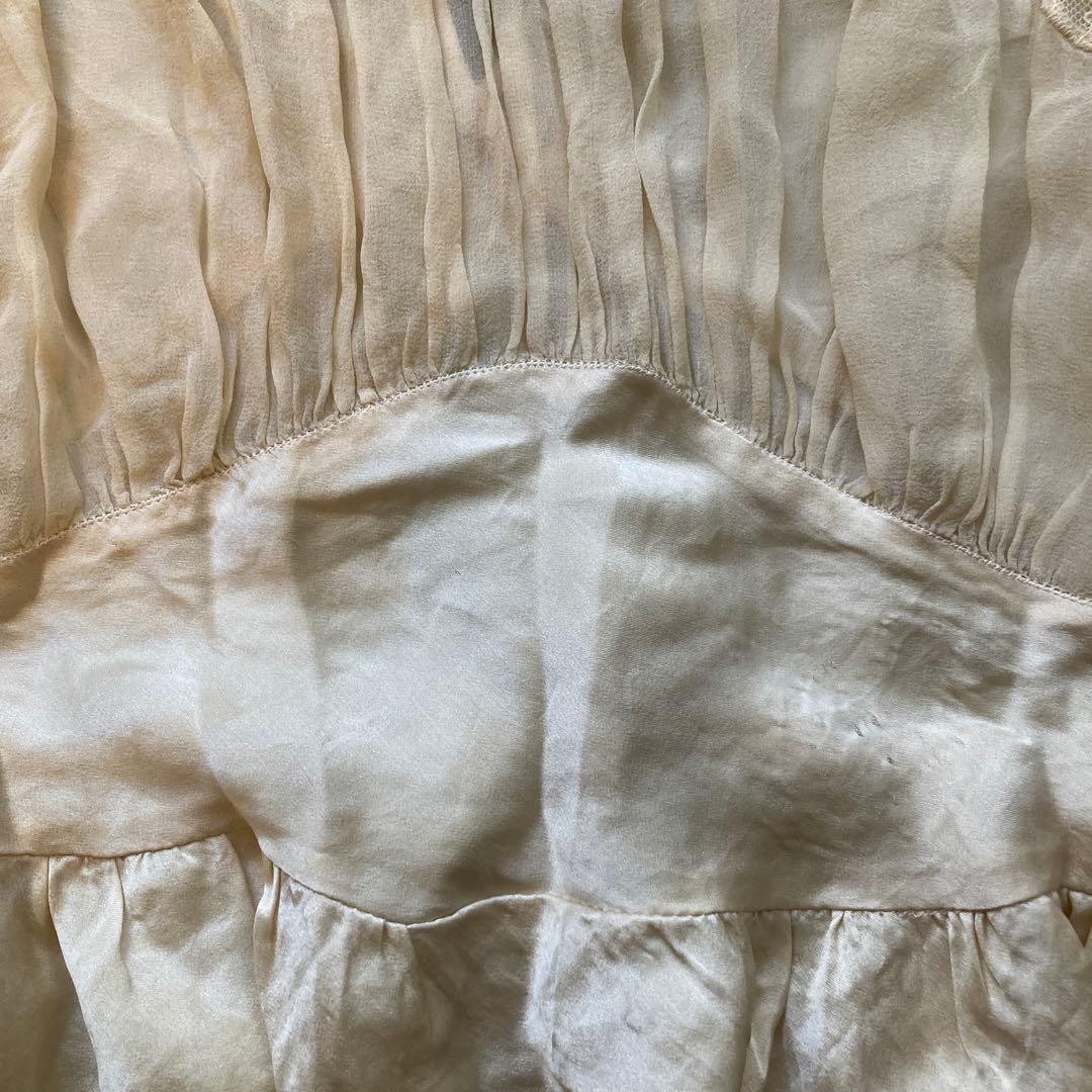 激レア　希少　アンティークレース　バレエコア　キャミソール　ノースリーブ