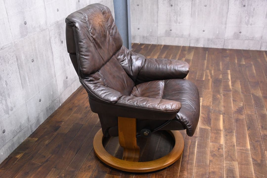 EAK44 エコーネス ストレスレスチェア レノ Mサイズ ダークブラウン系