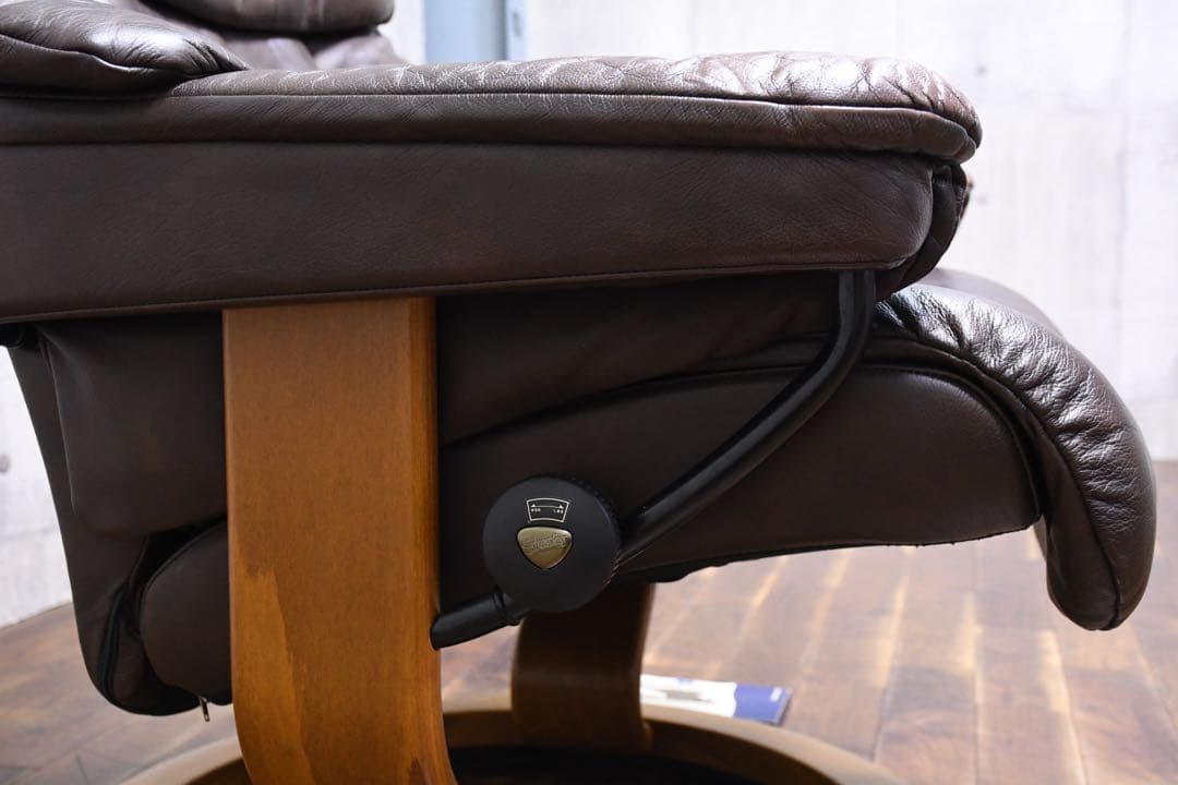 EAK44 エコーネス ストレスレスチェア レノ Mサイズ ダークブラウン系