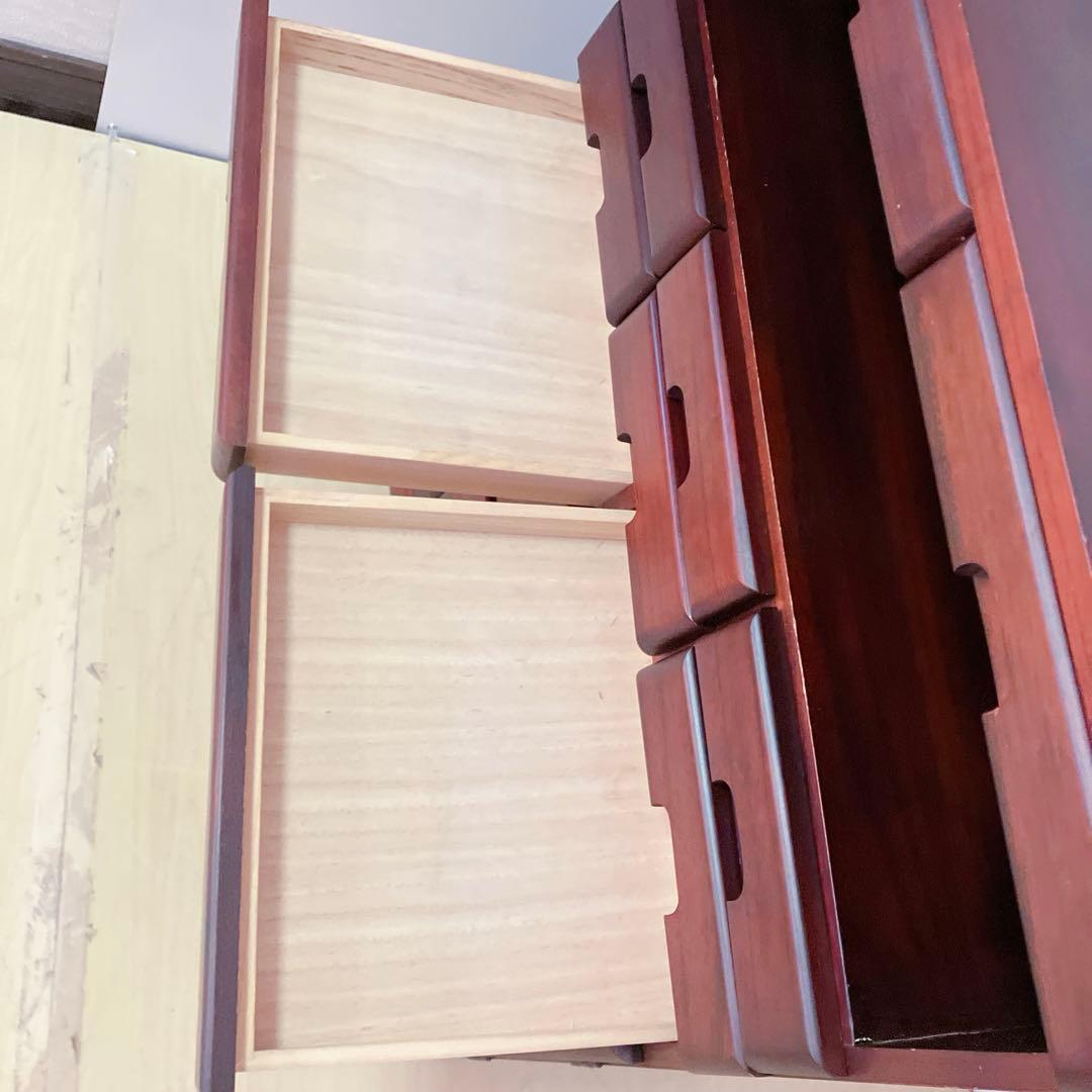 電話台　FAX台　キャビネット　12引き出し　2トビラ　サイドチェスト