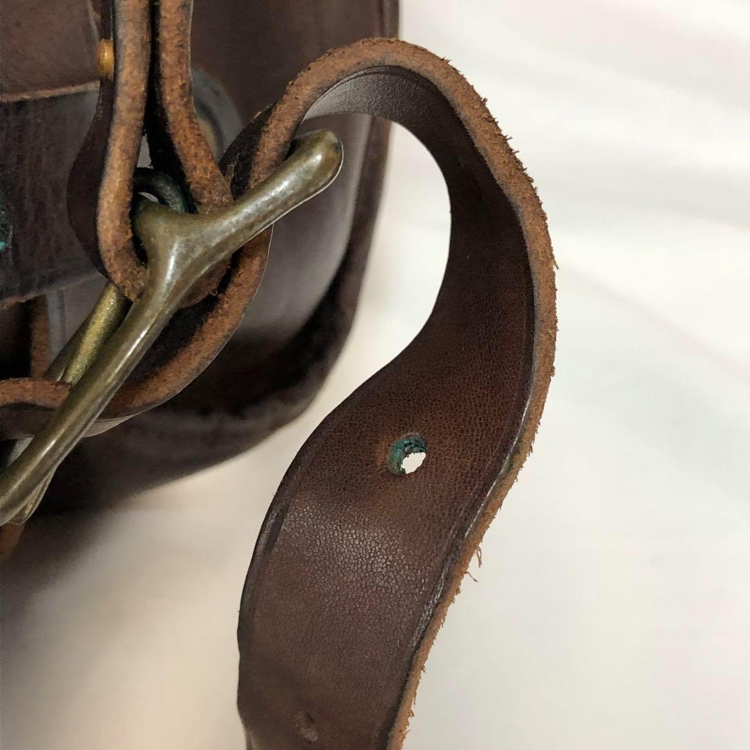 DOUBLE RL RRL メッセンジャーバッグ ダメージ加工 レザー