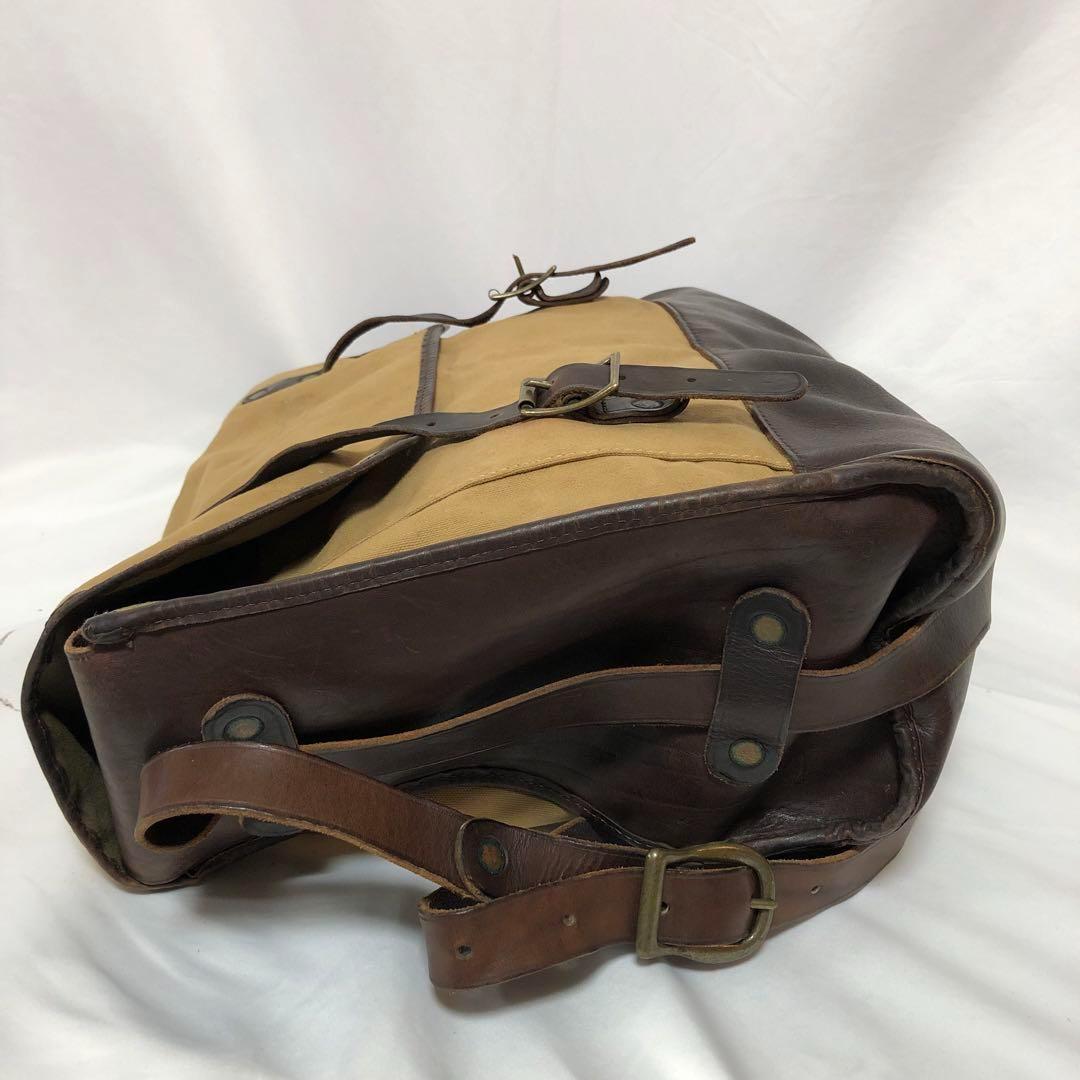 DOUBLE RL RRL メッセンジャーバッグ ダメージ加工 レザー