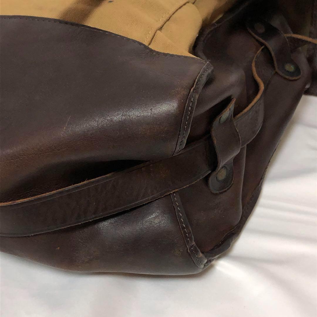 DOUBLE RL RRL メッセンジャーバッグ ダメージ加工 レザー