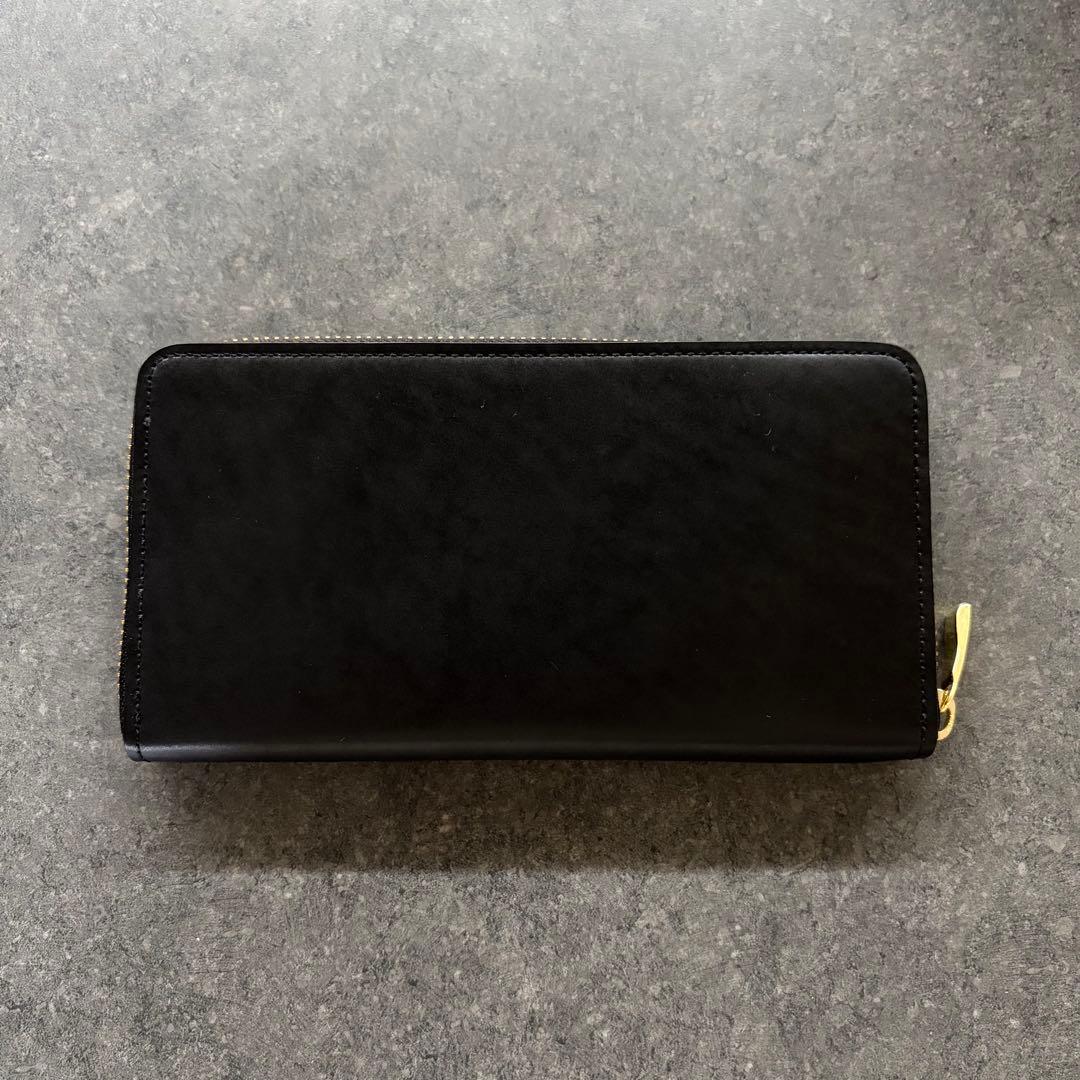 Mark Boots×BRIT HOUSE コードバン ラウンドジップ長財布 黒