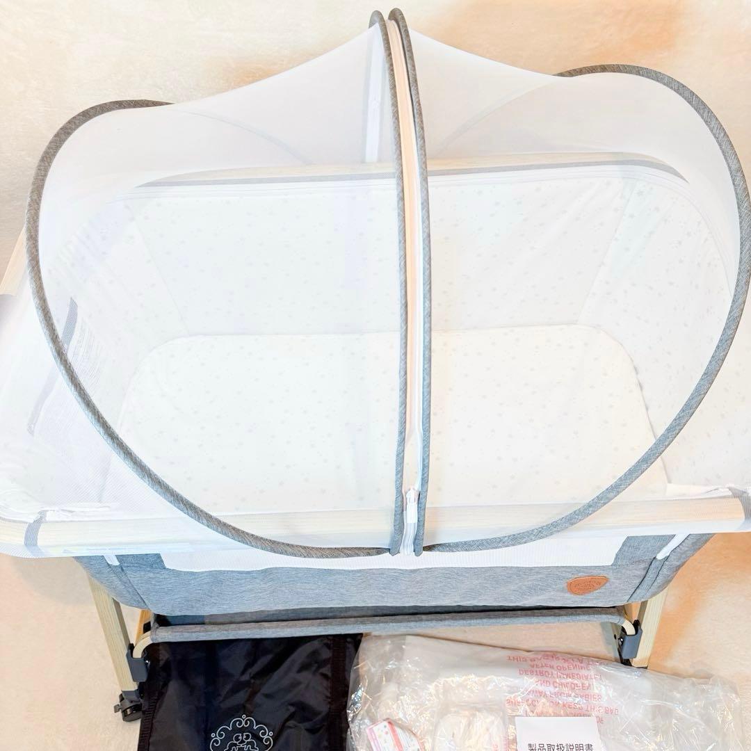 【2024年購入】HZDMJ ベビーベッド グレー