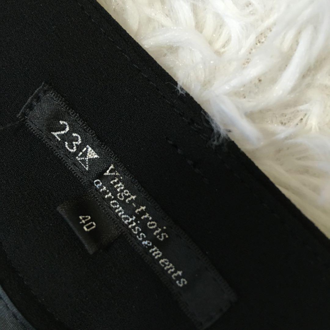 美品　23区　スリーピース　ジャケット　パンツ　スカート　ブラック　サイズL