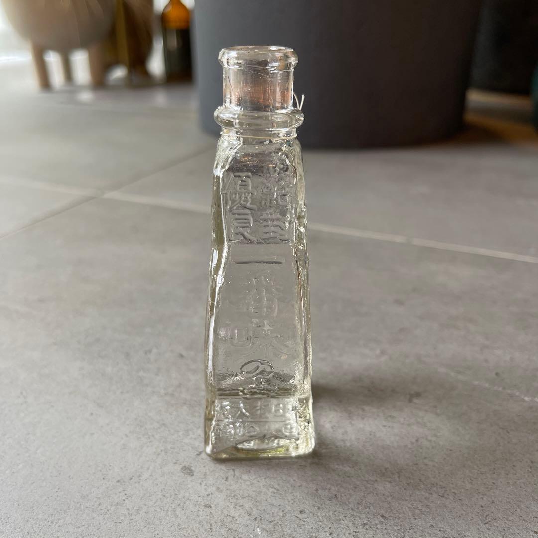 白玉ソース　アンティーク　ガラスボトル　大日本大阪野村吟醸　注ぎ口汚れあり希少