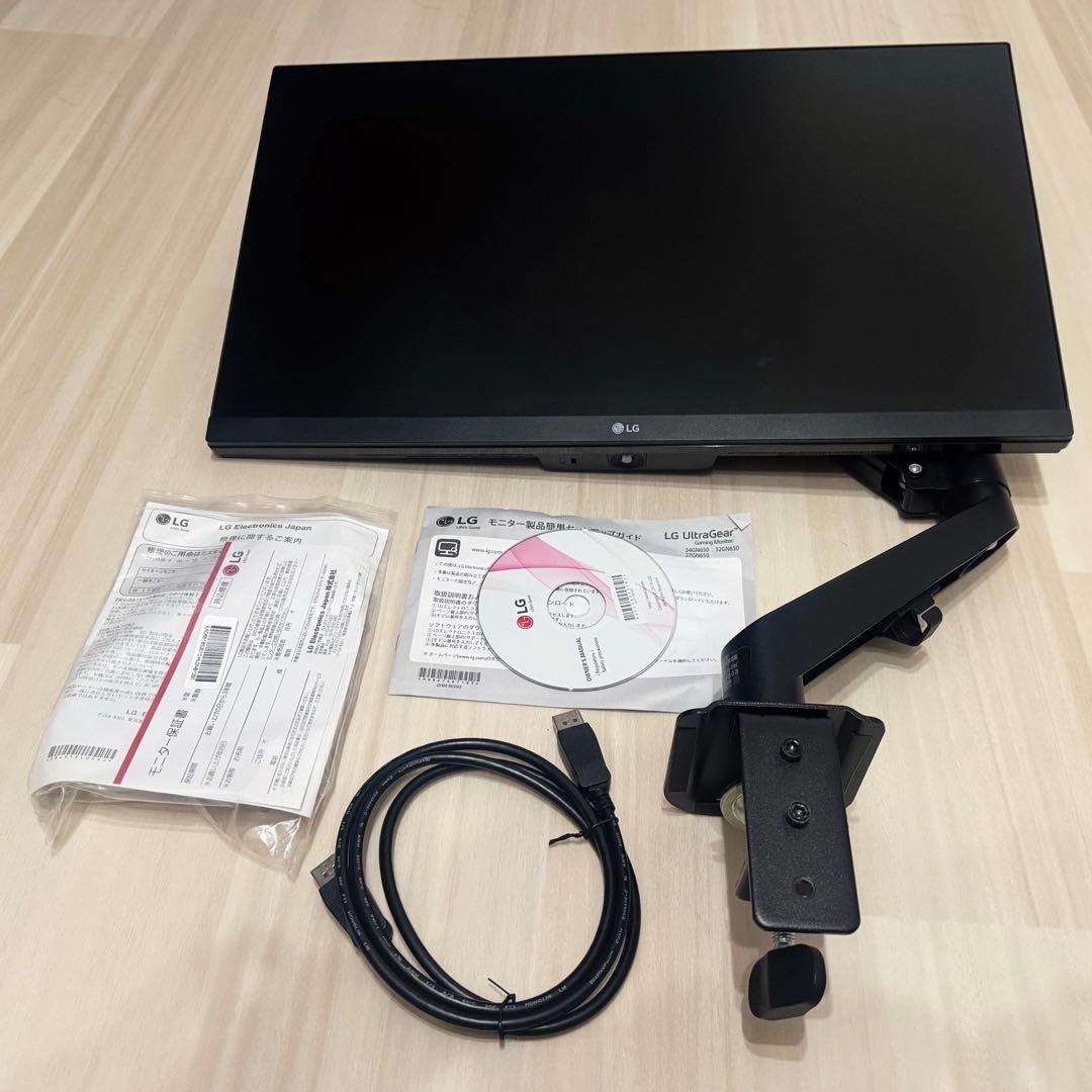 ぽり LG FHD 144hz 24 24GN650-B アーム付