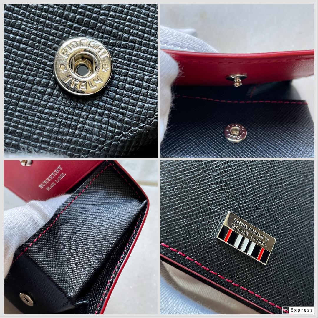 1316 BURBERRY バーバリーブラックレーベル レザーケース 黒